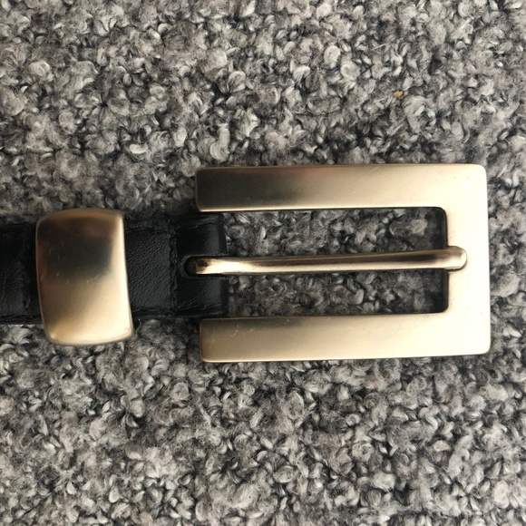 Current Black Linked Leather Belt - Picture 2 of 7